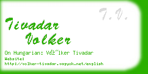 tivadar volker business card